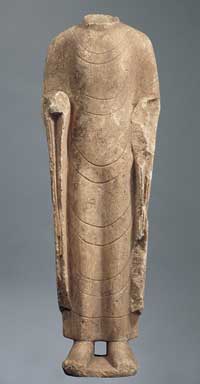 Marble torso of the Buddha