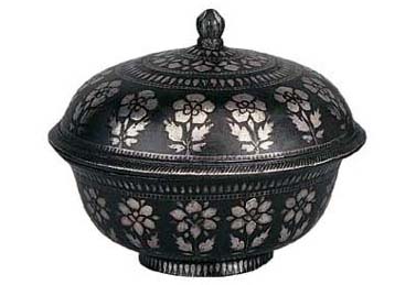 Bidri bowl with cover