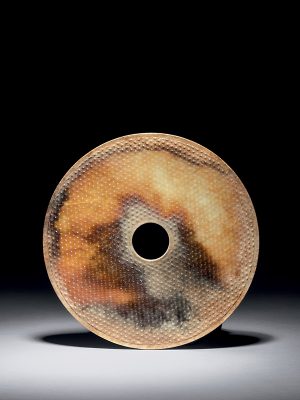 Jade bi disc with ‘rice-grain’ pattern