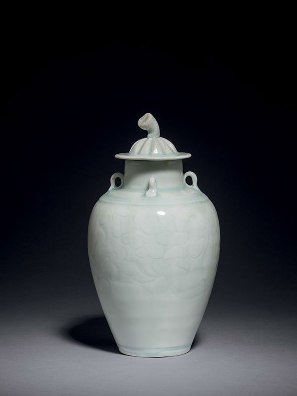 Qingbai porcelain covered vase