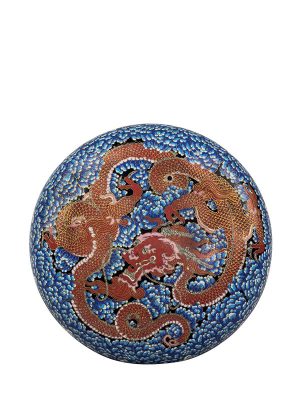 Cloisonné enamel box with dragon motif