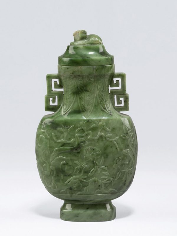 Jade vase and cover