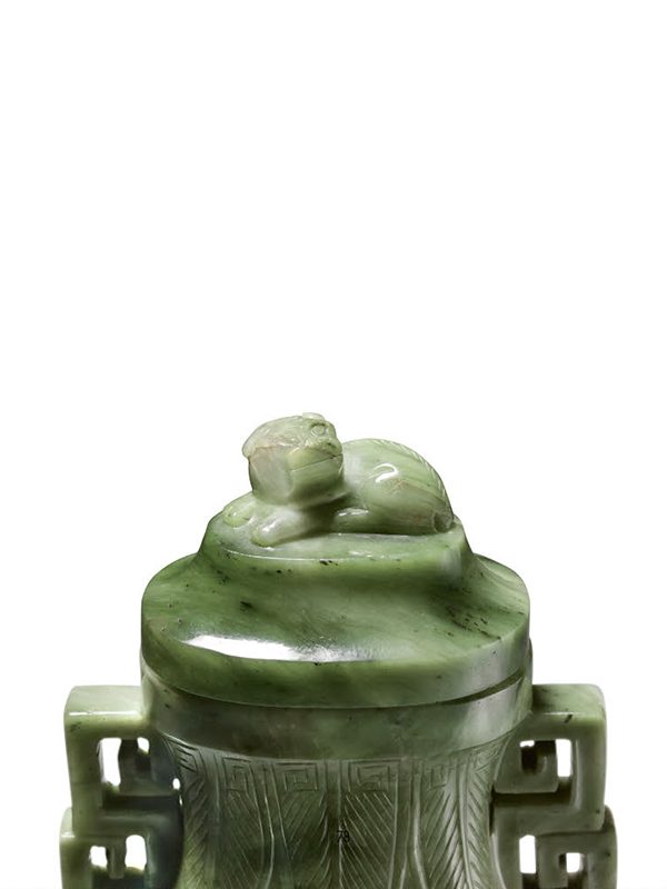 Jade vase and cover