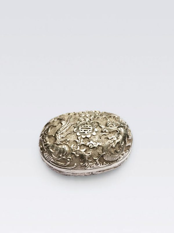 Repoussé silver box