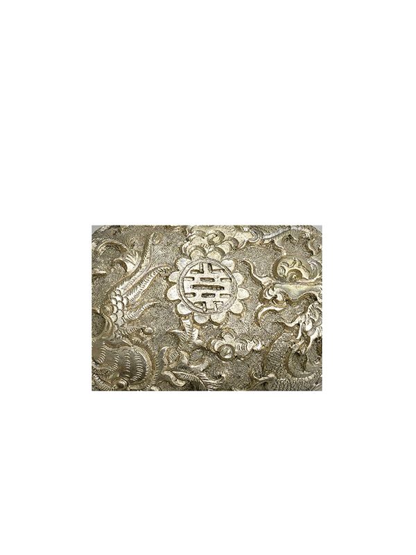 Repoussé silver box