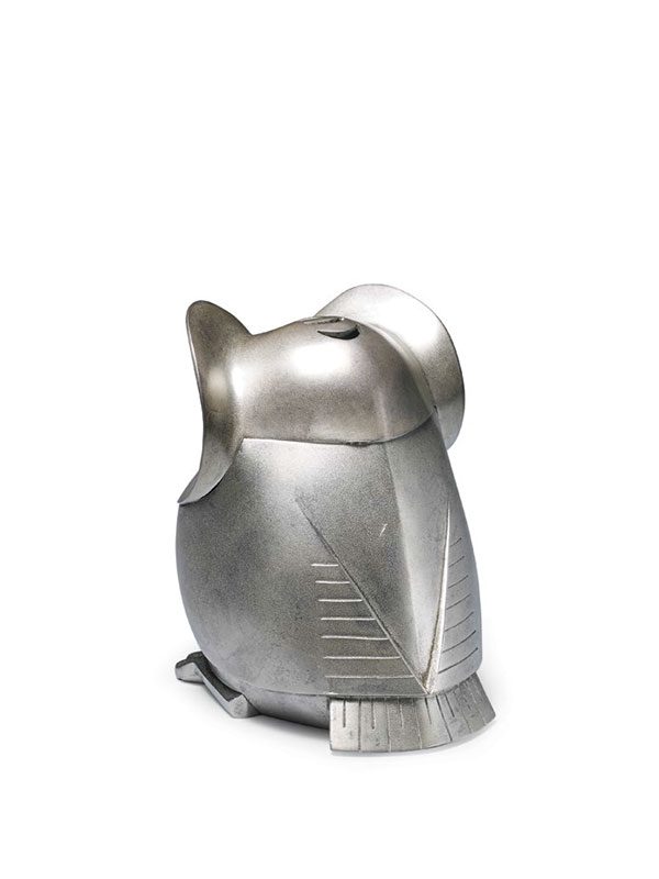 Silver owl incense burner by Katori Masahiko