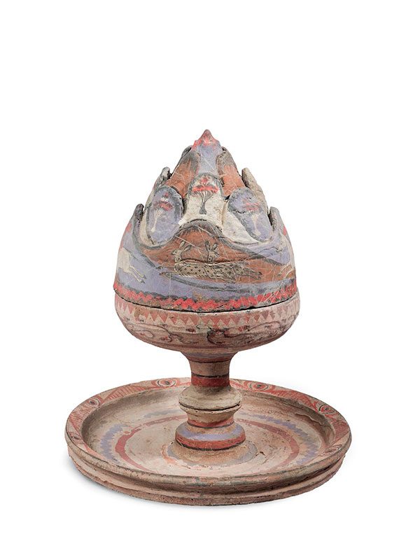 Painted pottery incense burner