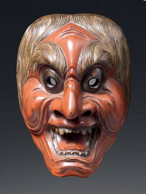Model of Noh mask of an old man