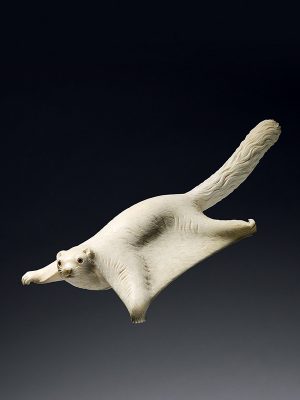 Ivory okimono of flying Squirrel