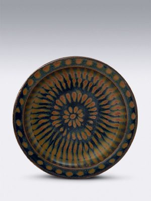Cizhou stoneware dish with radiating design