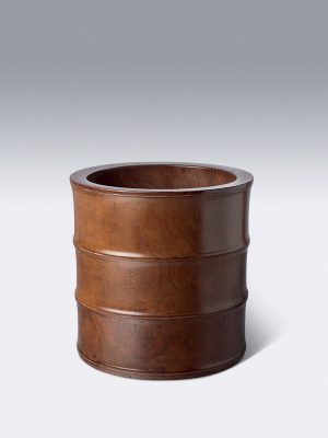 Huanghuali brushpot in the form of bamboo