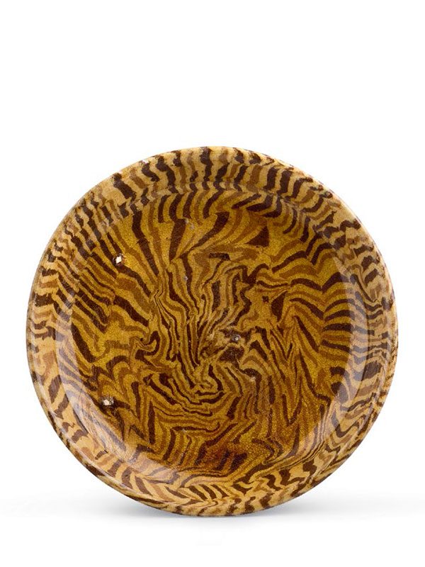 Pottery marbled dish
