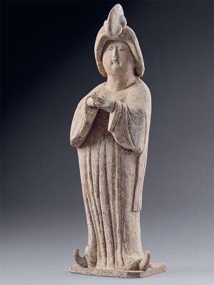 25 Pottery figure of a Court lady