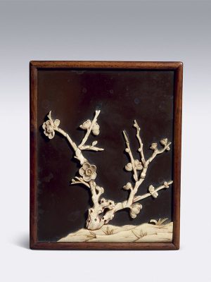 Bone and lacquer panel