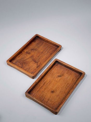 Three huanghuali trays