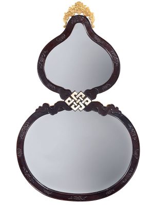 58 Hardwood mirror of double gourd shape