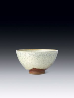 Porcelain tea bowl with white glaze, chawan