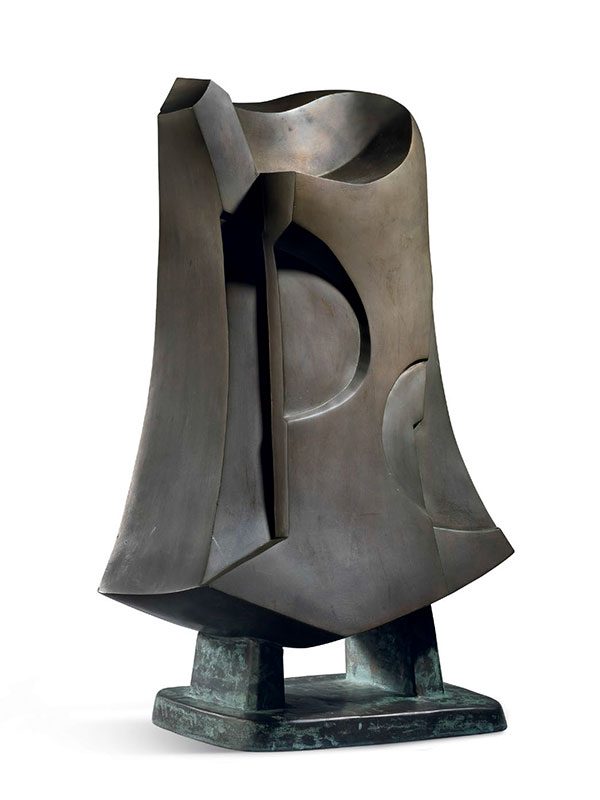Bronze abstract sculpture 