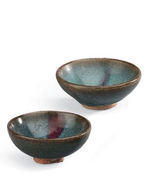 Two <em>Jun</em> stoneware bowls