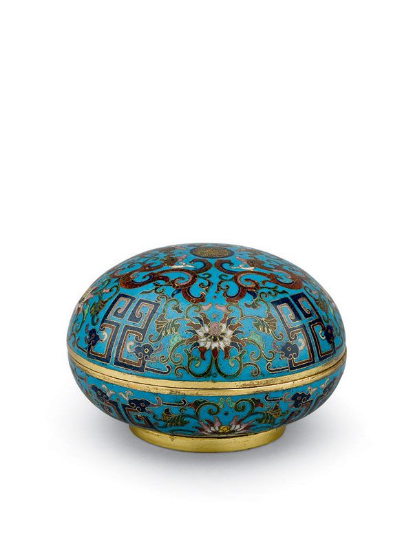 Cloisonné enamel box