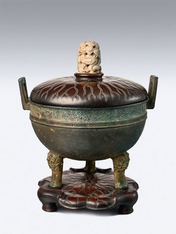 Bronze incense ding burner