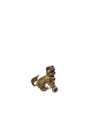 Gilt bronze lion paperweight