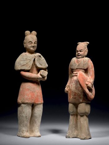 Two pottery figures