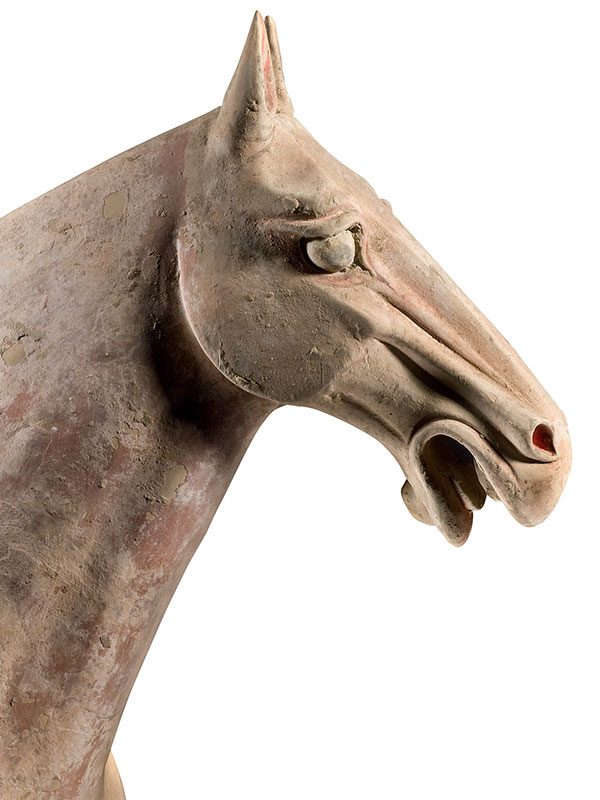 Pottery model of a walking horse