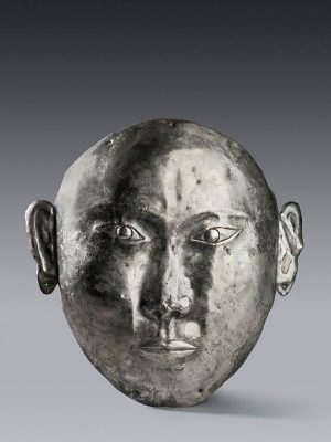 Silver funerary mask
