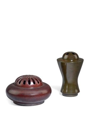 Two Bronze Incense Burners
