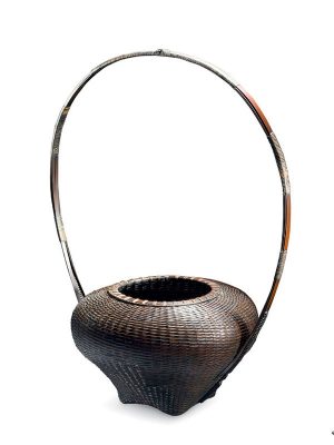 Bamboo Flower Basket by Noguchi Ushu (1947-)
