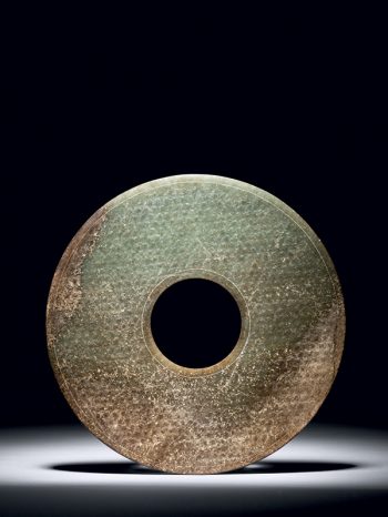 Jade bi disc with ‘rice-grain’ pattern
