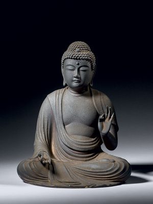 Wood sculpture of the Buddha Amida Nyorai