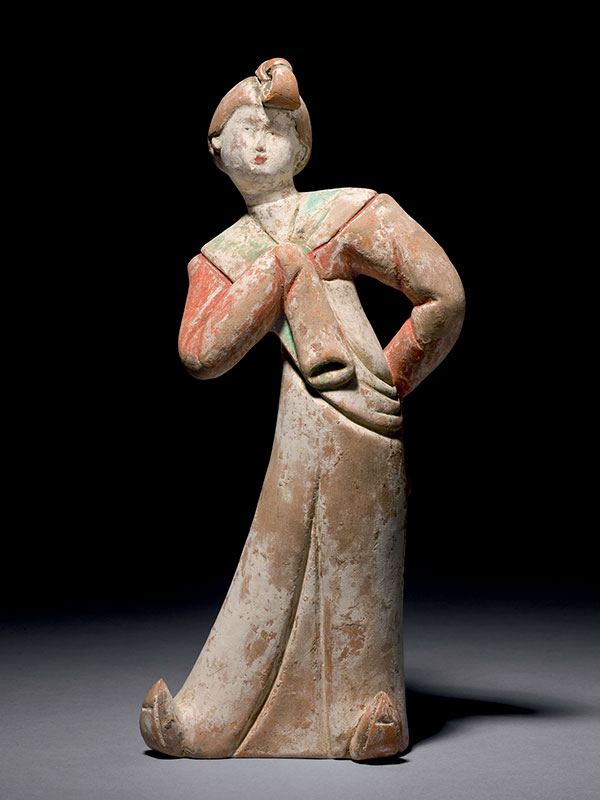 Pottery figure of a dancer