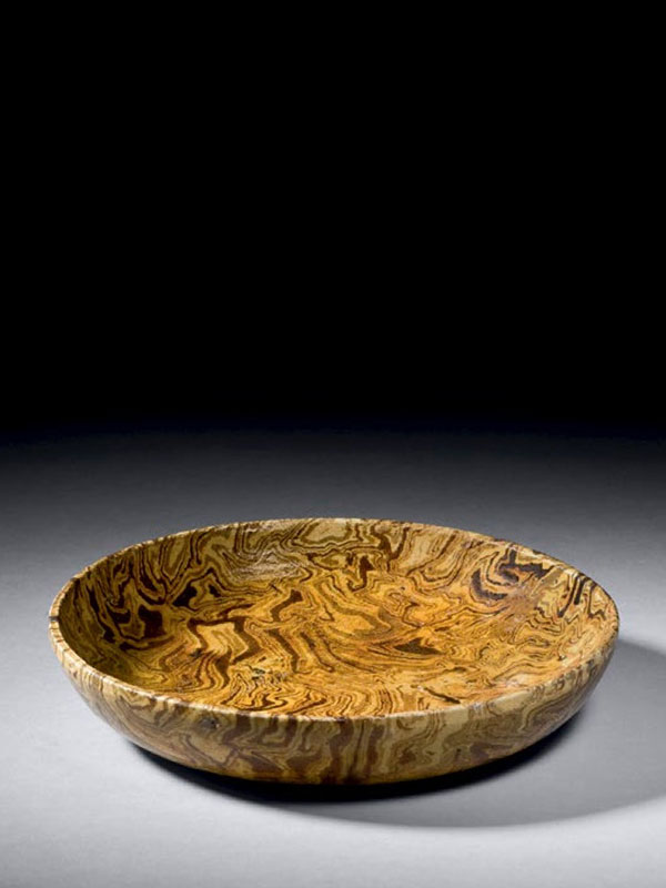 Pottery marbled dish