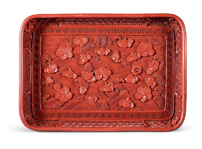 Pair of lacquer trays