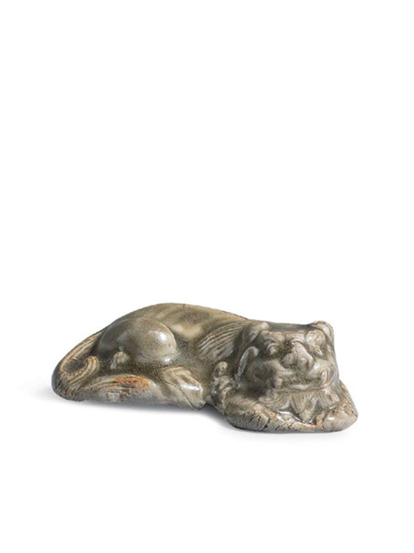 Yaozhou stoneware model of a recumbent lion 