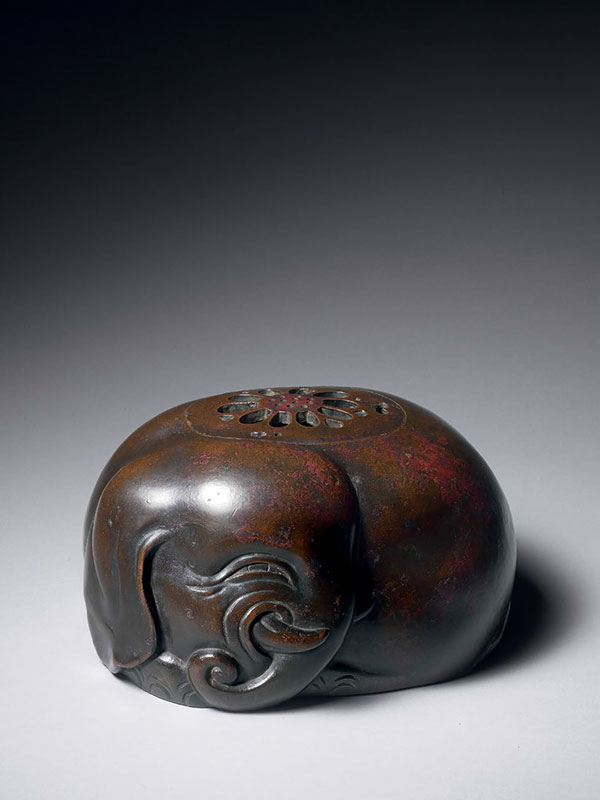 Bronze elephant incense burner - SOLD