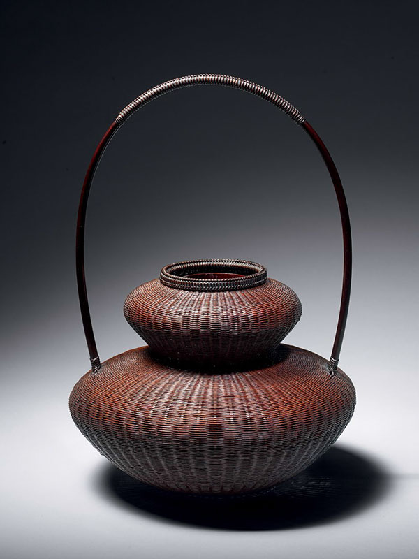 Bamboo ikebana basket by Chikuunsai II
