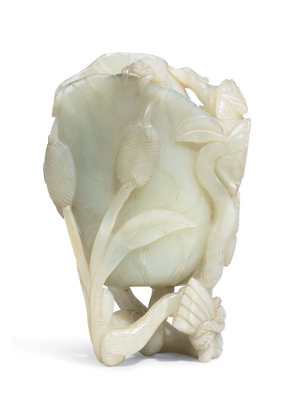 Jade lotus vase