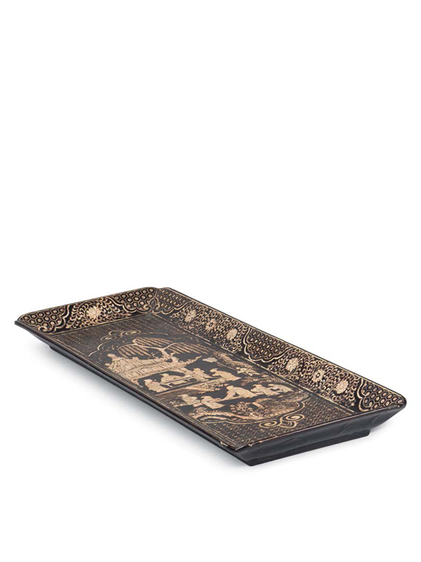 Mother-of-pearl inlaid lacquer tray