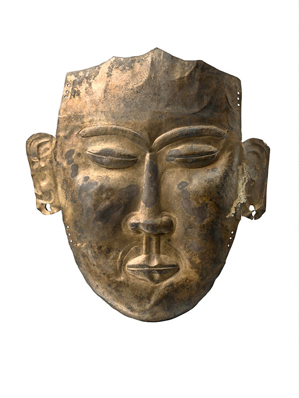 Silver gilt funerary mask