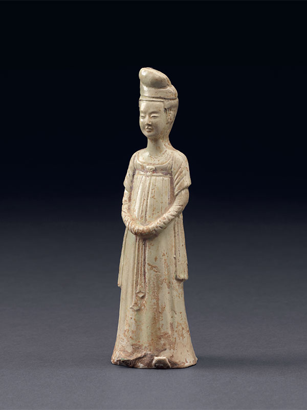 18 Glazed pottery figure of a court lady